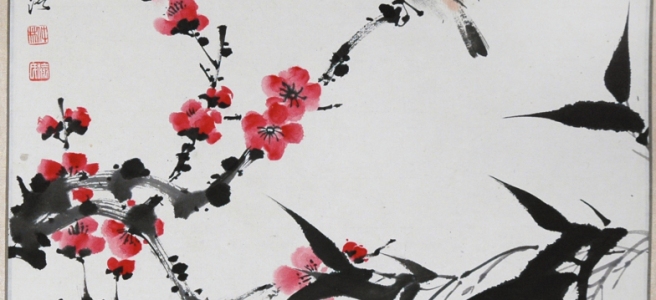 cherry blossom chung lin yu painting